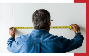 image of a man measuring